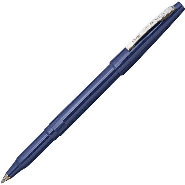 Pentel Rolling Writer Pens - Medium Pen Point - 0.8 mm Pen Point Size - Blue - Blue Plastic Barrel - 12 / Dozen