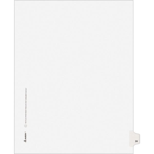 Avery® Individual Legal Exhibit Dividers - Avery Style - 1 Printed Tab(s) - Digit - 24 - 1 Tab(s)/Set - 8.5