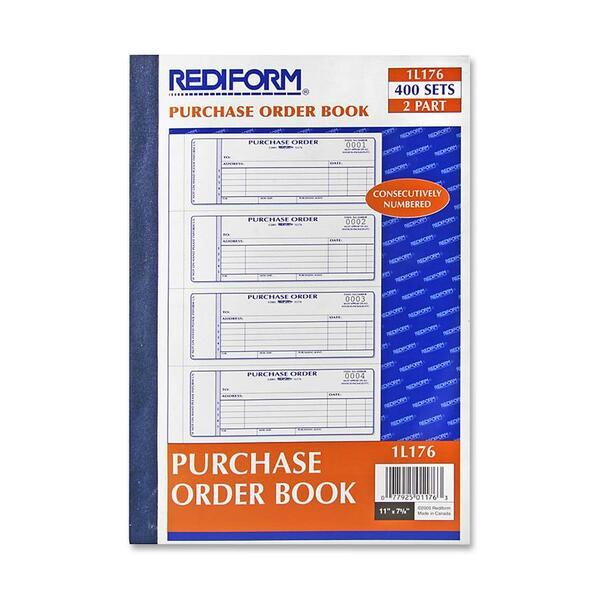 Rediform 2-Part Purchase Order Book - 400 Sheet(s) - Stapled - 2 PartCarbonless Copy - 2 3/4