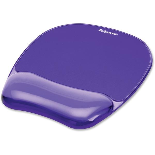 Fellowes Crystals® Gel Mousepad/Wrist Rest - Purple - 0.8