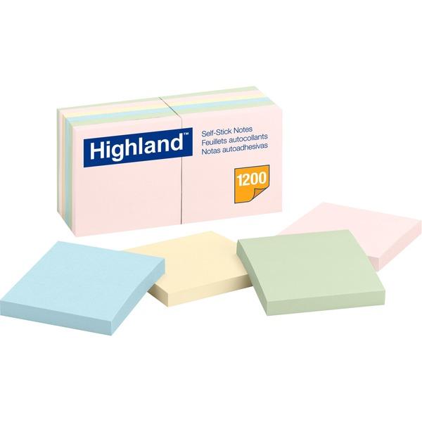 Highland Self-Sticking Notepads - 1200 - 3