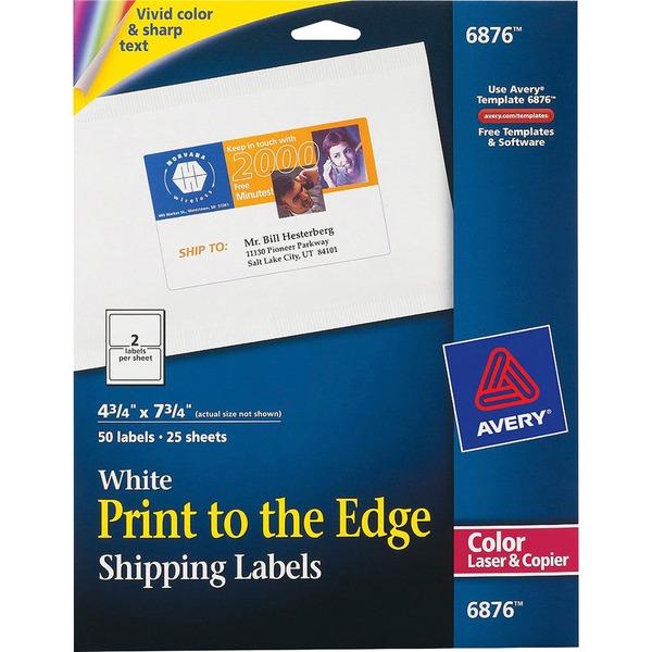 Avery® Shipping Labels - Sure Feed Technology - Print to the Edge - Permanent Adhesive - 4 3/4