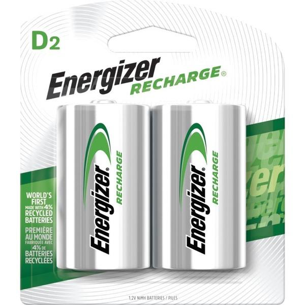  Energizer Recharge Universal Rechargeable D Batteries, 2 Pack - For Multipurpose - Battery Rechargeable - D - 2200 Mah - Nickel Metal Hydride (Nimh)- 2/Pack