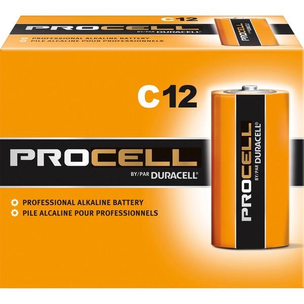 Duracell Procell Alkaline C Battery - PC1400 - For Multipurpose - C - 1.5 V DC - 7000 mAh - Alkaline - 12 / Box