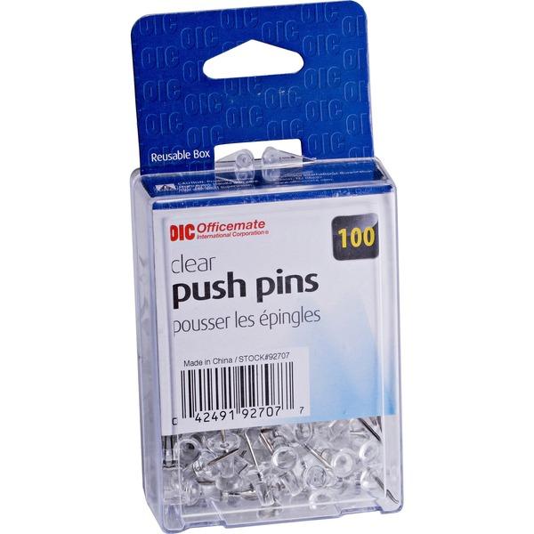 OIC Plastic Precision Push Pins - 0.5