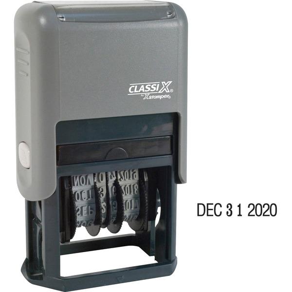 Xstamper Economy Self-Inking 4-Year Dater - Date Stamp - Black - Plastic - 1 Each