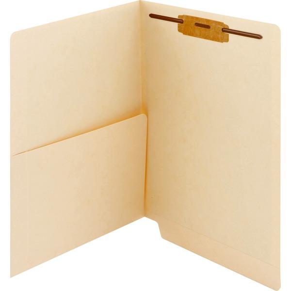 Smead End Tab Pocket Folder with Fastener - Letter - 8 1/2