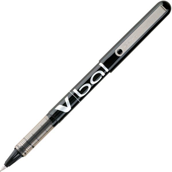 Pilot Vball Liquid Ink Pens - Fine Pen Point - 0.5 mm Pen Point Size - Black - Black Barrel - 12 / Dozen