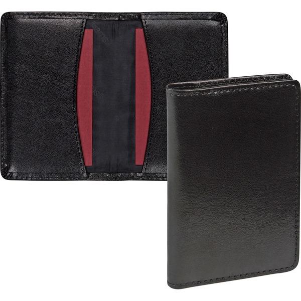 Samsill Regal Carrying Case (Wallet) Business Card - Black - Leather