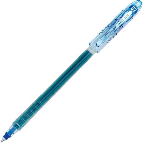  Pilot Neo- Gel Rollerball Pens - Fine Pen Point - 0.7 Mm Pen Point Size - Refillable - Retractable - Blue Gel- Based Ink - Translucent Barrel - 12/Dozen
