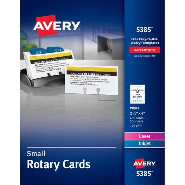 Avery® Rotary Cards - Uncoated - 2-Sided Printing - For 2.17