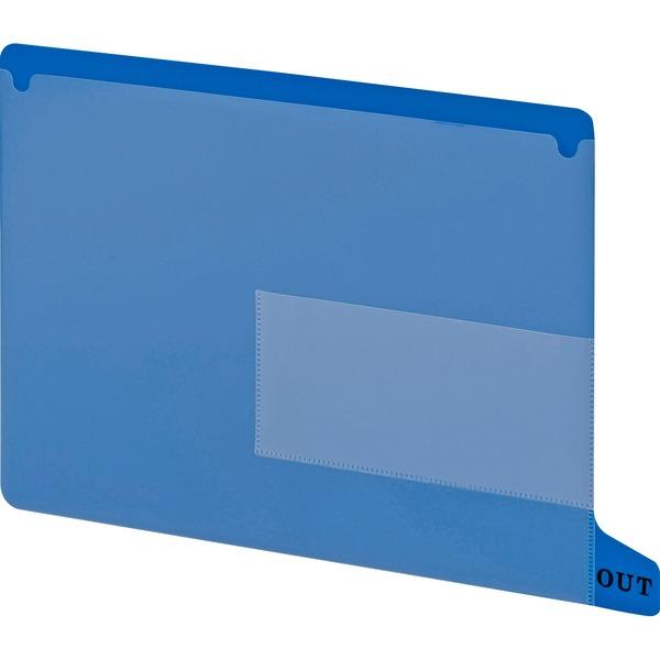 Smead End Tab Out Guides - Printed Bottom Tab(s) - Message - OUT - Letter - Blue Poly Tab(s) - 25 / Box