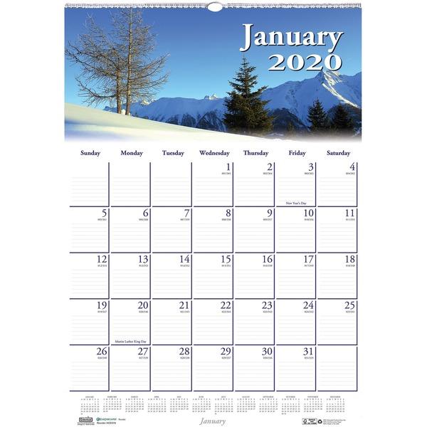 House of Doolittle Earthscapes Scenic Wall Calendars - Julian Dates - Monthly - 1 Year - January 2021 till December 2021 - 1 Month Single Page Layout - 12