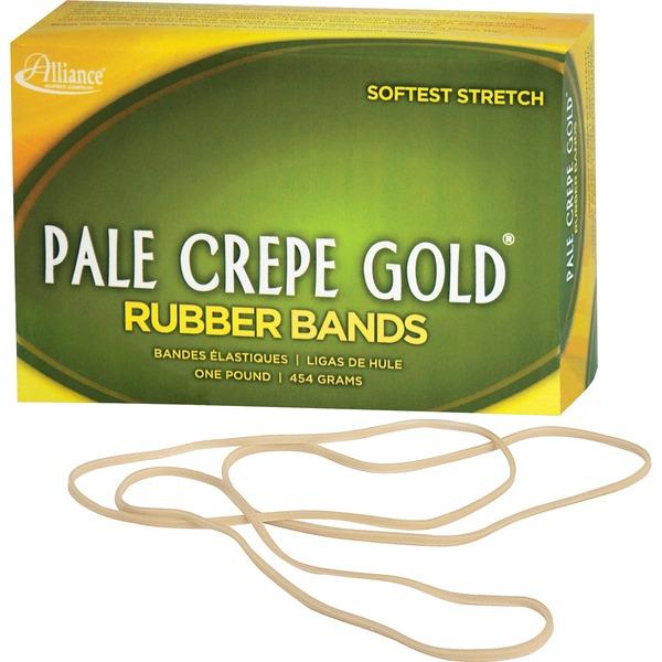 Alliance Rubber 21405 Pale Crepe Gold Rubber Bands - Size #117B - Approx. 300 Bands - 7