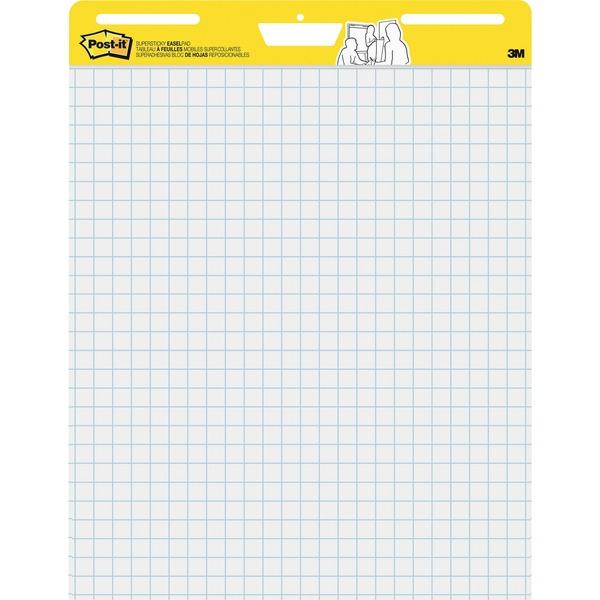Post-it® Self-Stick Easel Pad Value Pack with Faint Grid - 30 Sheets - Stapled - Feint Blue Margin - 18.50 lb Basis Weight - 25