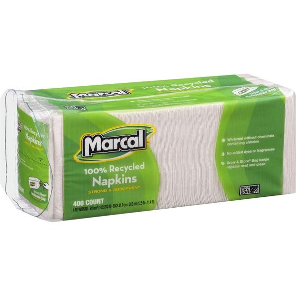 Marcal 100% Recycled Luncheon Napkins - 1 Ply - 12.50