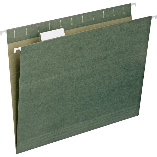 Smead 100% Recycled Hanging File Folders with Tab - Letter - 8 1/2