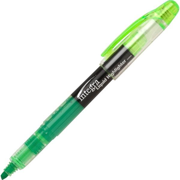 Integra Liquid Highlighters - Chisel Marker Point Style - Green