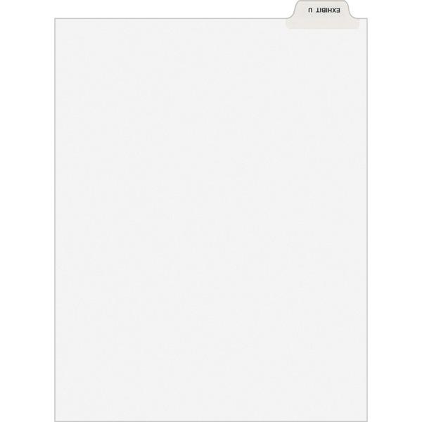 Avery® Individual Legal Dividers - Avery Style - Unpunched - 25 x Divider(s) - 25 Printed Bottom Tab(s) - Character - EXHIBIT U - 1 Tab(s)/Set - 8.5