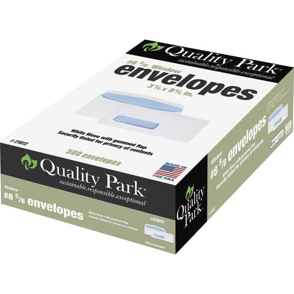 Quality Park Check Window Side Seam Tint Envelopes - Single Window - #8 5/8 - 3 5/8