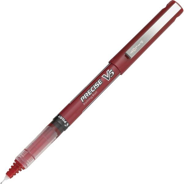 Pilot Precise V5 Extra-Fine Premium Capped Rolling Ball Pens - Red - 12 / Dozen