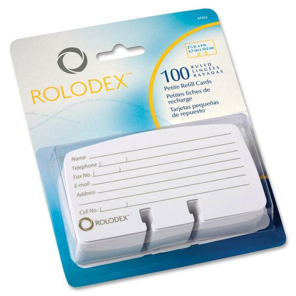 Rolodex Rotary File Petite Card Refills - White