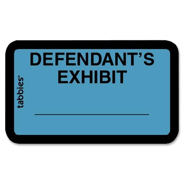 Tabbies Defendant's Exhibit Legal File Labels - 1 5/8
