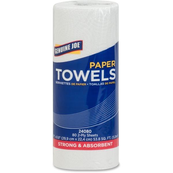 Genuine Joe 2-Ply Household Roll Paper Towels - 2 Ply - 8.80