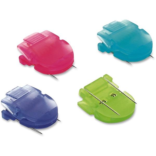 Advantus Brightly Colored Panel Wall Clips - Standard - 40 Sheet Capacity - Assorted - Plastic