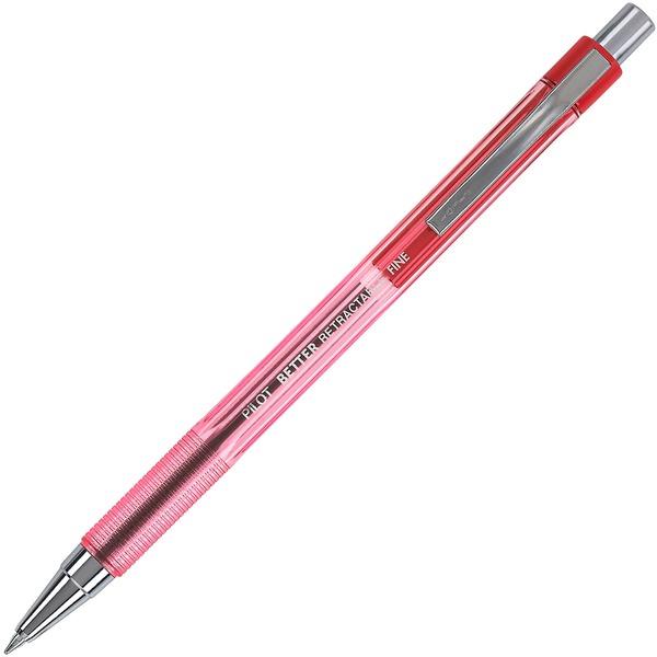Pilot Better Retractable Ballpoint Pens - 0.7 mm Pen Point Size - Refillable - Retractable - Red - Translucent Barrel - 12 / Dozen