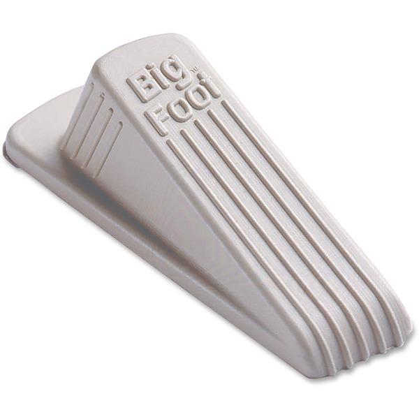 Big Foot Doorstop, Beige - Heavy-Duty, No-Slip, 100% Rubber, 4-3/4