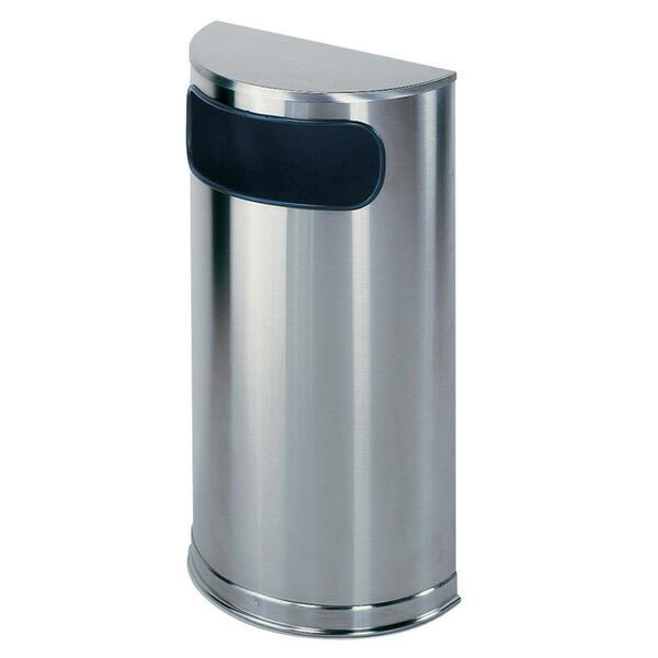 Rubbermaid Commercial Half Round Steel Receptacles - 9 gal Capacity - 32