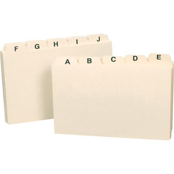 Smead Card Guides with Alphabetic Tab - Character - A-Z - 3