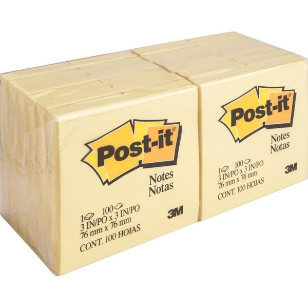  Post- It & Reg ; Notes Original Notepads - 100 - 3 
