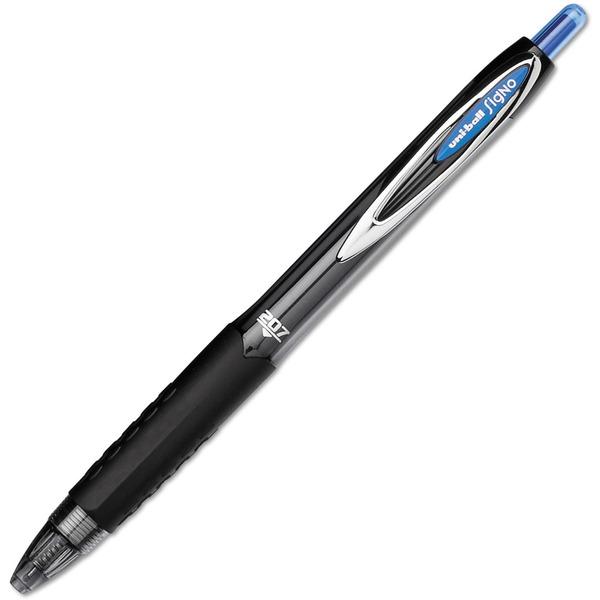 uni-ball 207 Medium Needle Point Pens - Medium Pen Point - 0.7 mm Pen Point Size - Needle Pen Point Style - Retractable - Blue - Blue Barrel - 1 Each