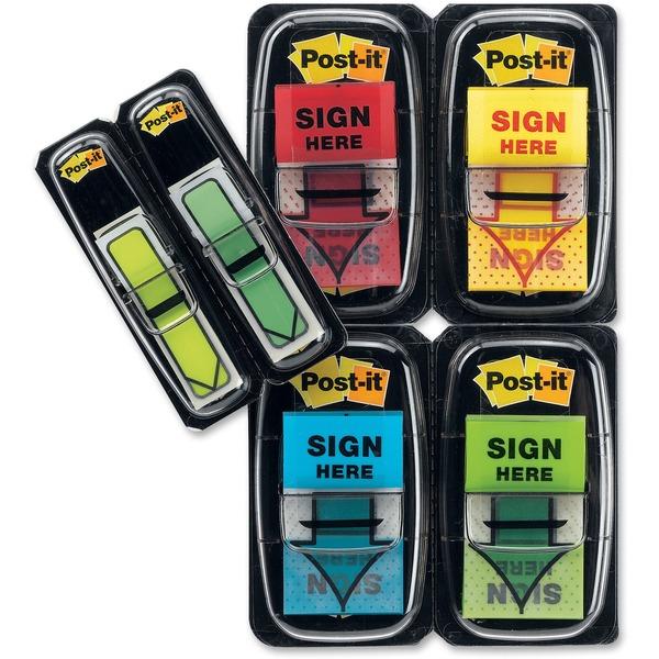 Post-it® Message Flag Value Pack - 4 Dispensers Plus Two 1/2