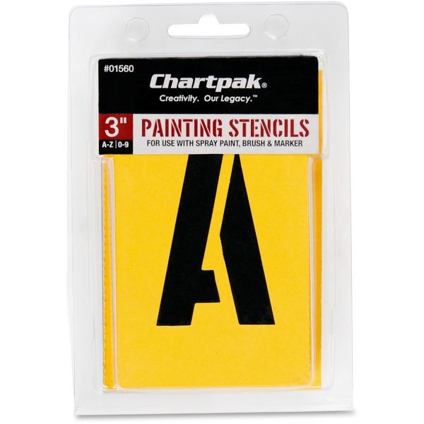  Chartpak Painting Letters/Numbers Stencils - 3 