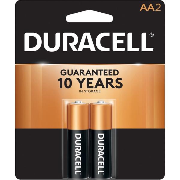 Duracell Coppertop Alkaline AA Battery - MN1500 - For Multipurpose - AA - 1.5 V DC - Alkaline - 2 / Pack