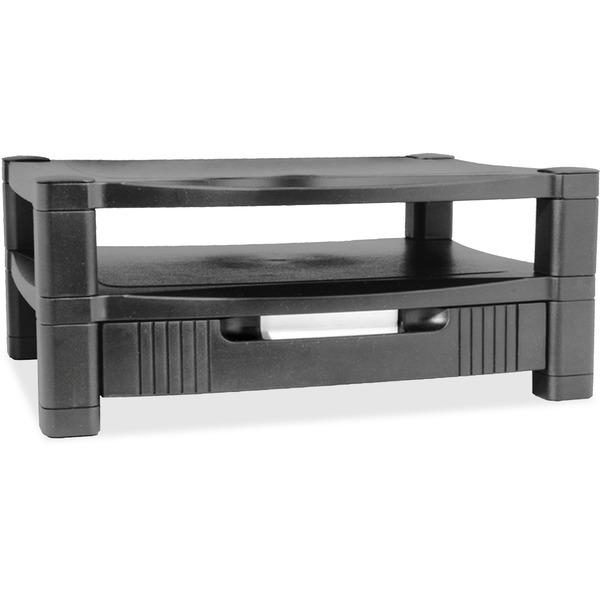 Kantek 2-Level Monitor Stand with Drawer - CRT Display Type Supported - Black