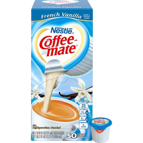 Nestlé® Coffee-mate® Coffee Creamer French Vanilla - liquid creamer singles - French Vanilla Flavor - 0.38 fl oz (11 mL) - 50/Box - 1 Serving