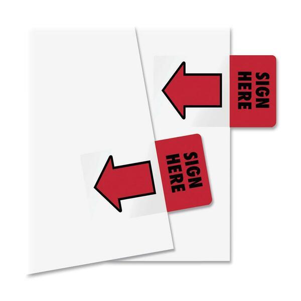 Redi-Tag Sign Here Red Arrow Page Flags - 50 - 1