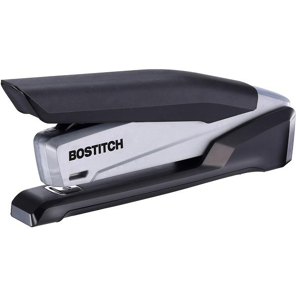 Bostitch InPower 20 Spring-Powered Desktop Stapler - 20 Sheets Capacity - 210 Staple Capacity - Full Strip - Silver, Black
