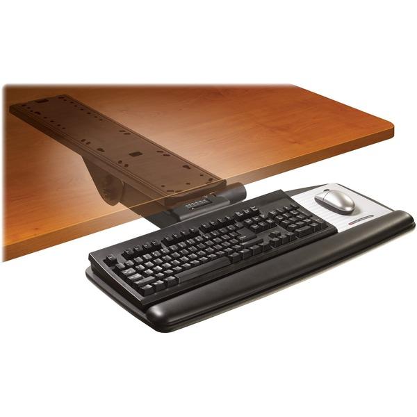 3M Easy Adjust Keyboard Tray with Standard Keyboard and Mouse Platform - 23
