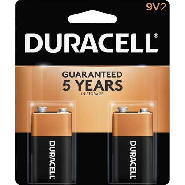 Duracell MN1604B2Z Alkaline General Purpose Battery - For Multipurpose - 9V - 9 V DC - Alkaline - 2 / Pack