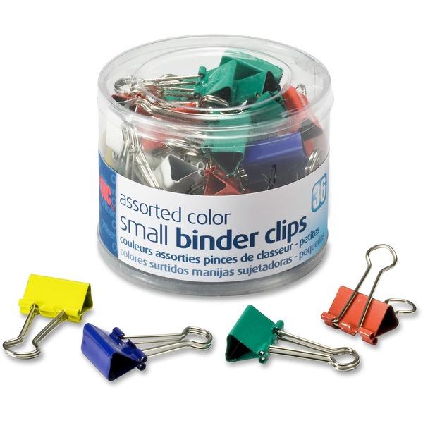 OIC Assorted Color Binder Clips - Small - 0.38