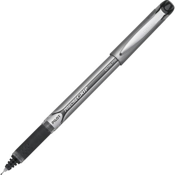 Pilot Precise Grip Extra-Fine Capped Rolling Ball Pens - Extra Fine Pen Point - 0.5 mm Pen Point Size - Black - Black Barrel - 1 Each