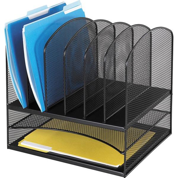 Safco Onyx 2 Horizontal/6 Upright Desk Organizer - 8 Compartment(s) - 13