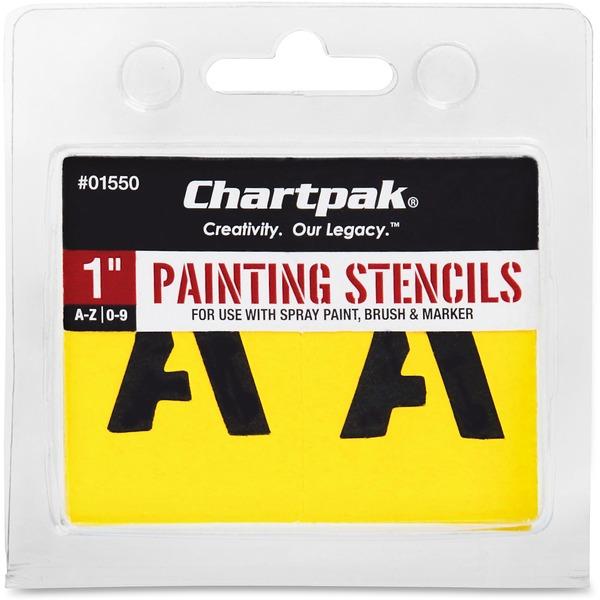 Chartpak Painting Letters/Numbers Stencils - 1