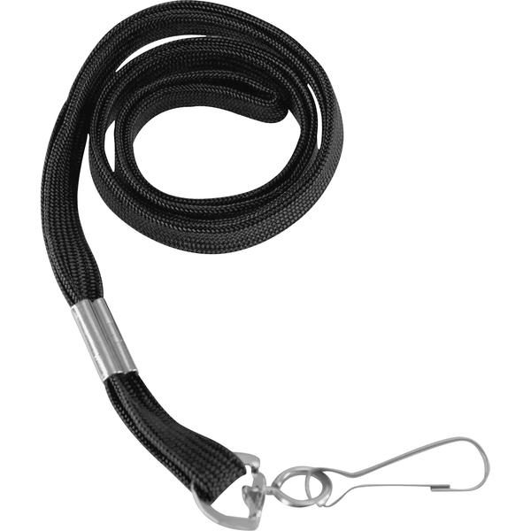 SICURIX Shoelace-style Flat Hook Lanyard - 100 / Box - Black