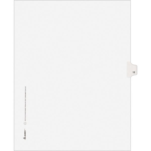  Avery & Reg ; Individual Legal Exhibit Dividers - Avery Style - Unpunched - 25 X Divider (S)- 25 Printed Tab (S)- Digit - 12 - 1 Tab (S)/ Set - 8.5 